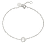 Pulsera Placa Flor Silver