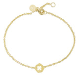 Pulsera placa flor Gold
