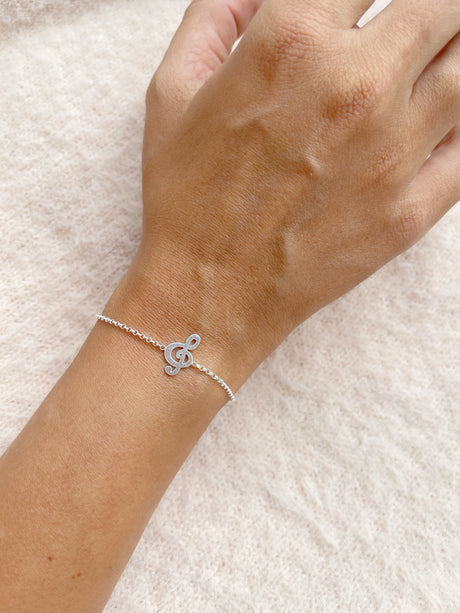 Pulsera Nota Musical Silver