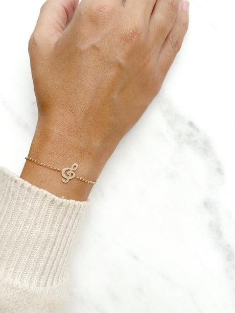 Pulsera Nota Musical Gold