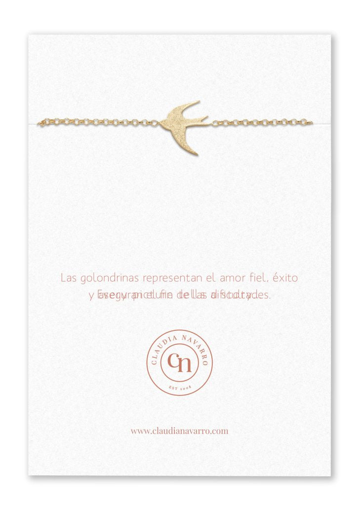 Pulsera Golondrina Gold – CLAUDIA NAVARRO