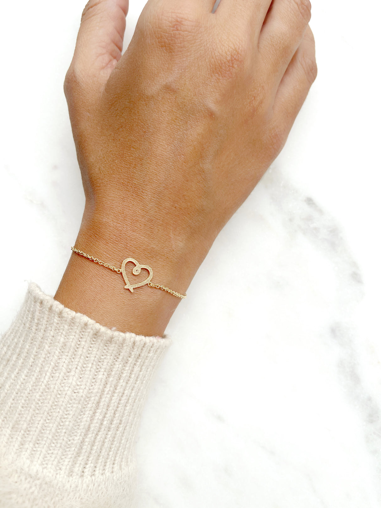 Pulsera Corazon Entorchado Gold