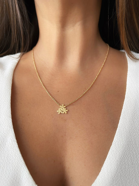Collar Tres Flores gold