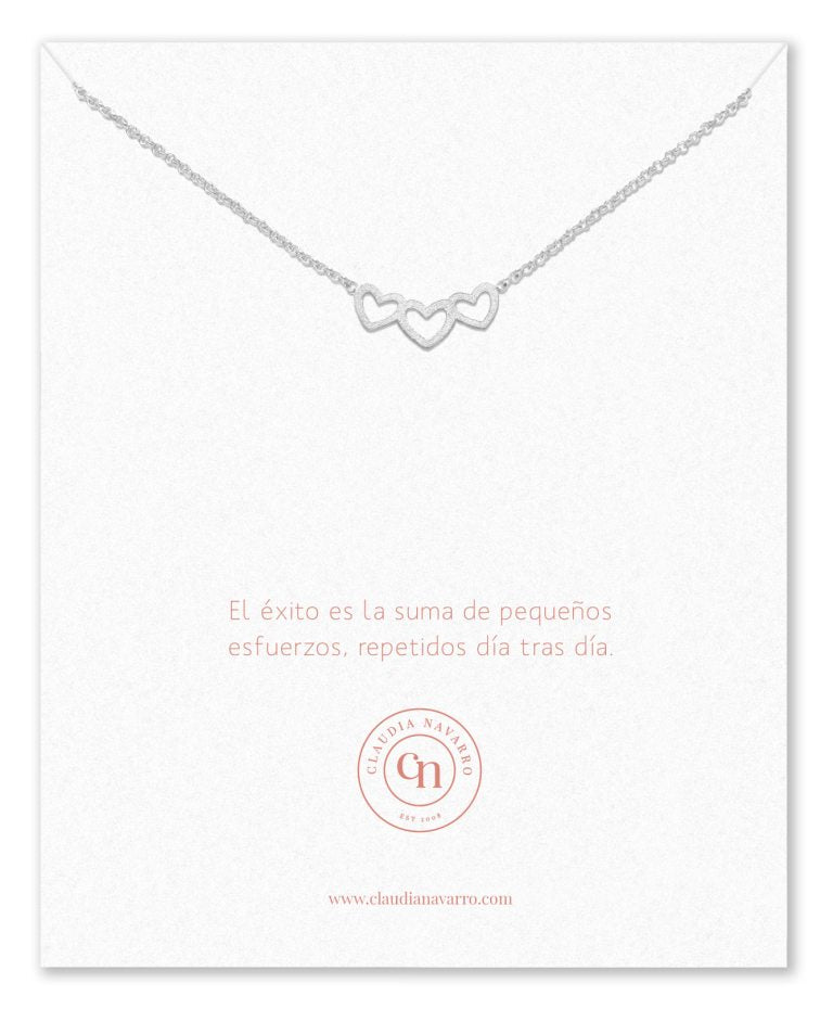Collar Tres Corazones Silver