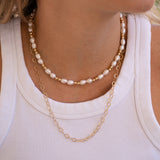 Gargantilla Dual Pearl Gold