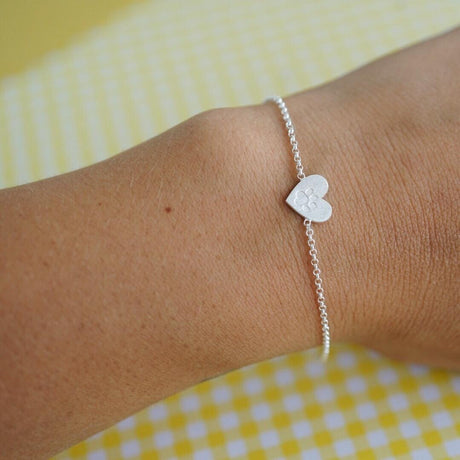 Pulsera Huella Corazon Silver