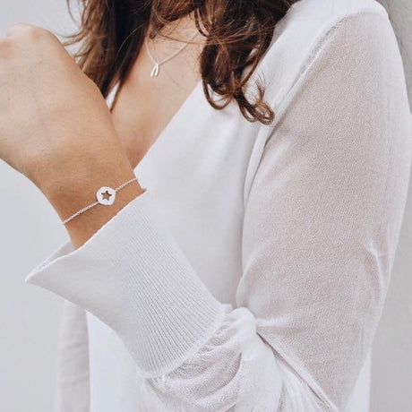 Pulsera Placa Estrella Silver