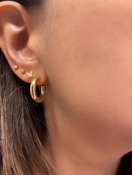 Stud Mariposa 18k